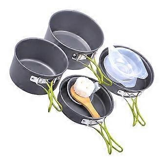 Camping Cookware Set Lightweight Nonstick Aluminum Pots and Pans for 2 to 3 People Outdoor Cooking
