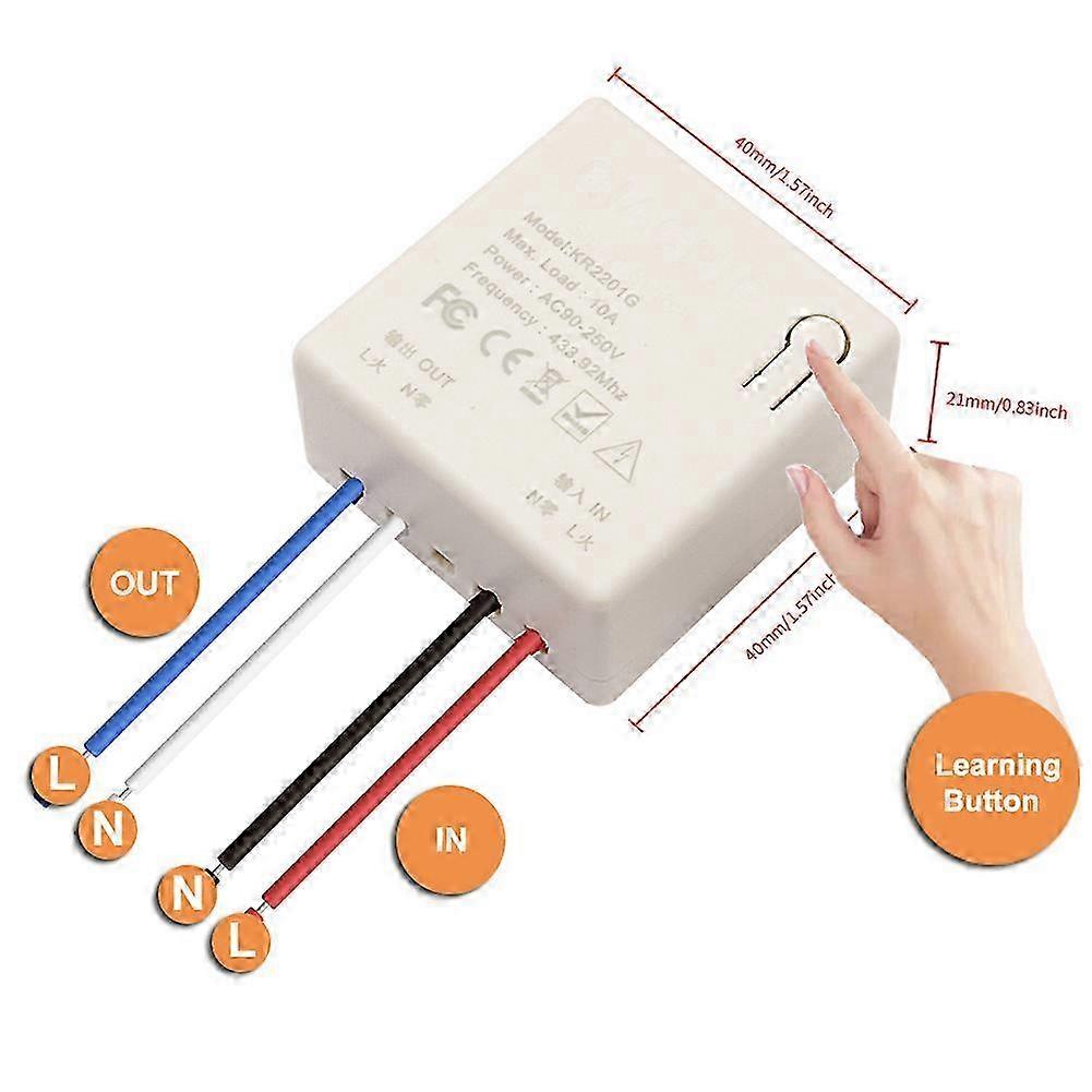 Universal Wireless Smart Switch Light RF 433Mhz Wall Panel Switch Remote Control