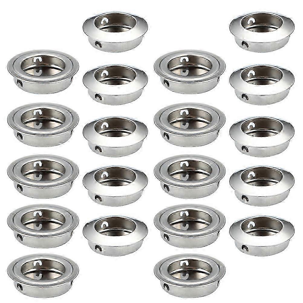 40pcs Stainless Flush Door Handle Invisible Wardrobe Pull Handle Embedded Handle