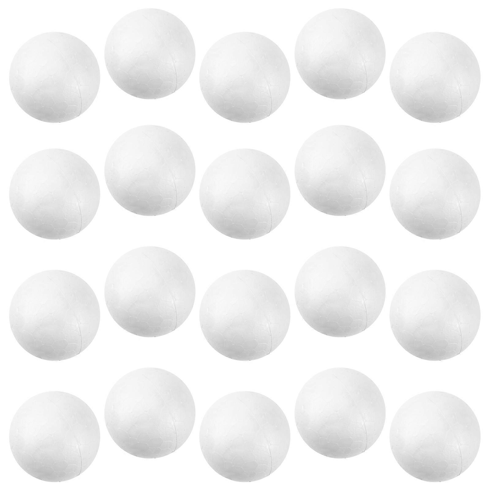 100Pcs 4cm Modeling Craft Solid Polystyrene Balls Round Spheres Wedding Decoration DIY Stuff(White)