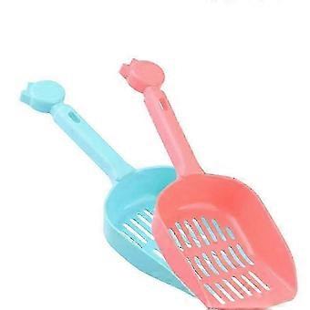 Cat Litter Scoop Pet Waste Shovel Sturdy Plastic Easy Grip Handle 2 Pieces Random Color