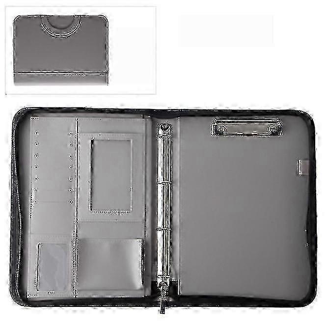 Portable Multifunctional Document Folder Zipper Bag for A4 Size