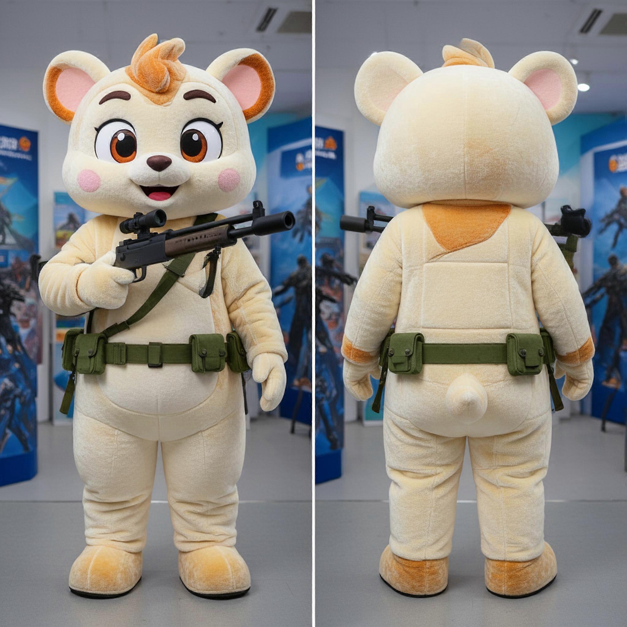 MASTICOT Cream Colored Tactical Sniper Mascot