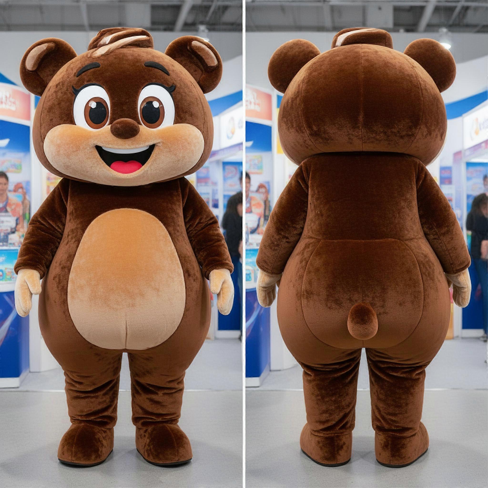 MASTICOT Velvety Brown Cheerful Candy Mascot