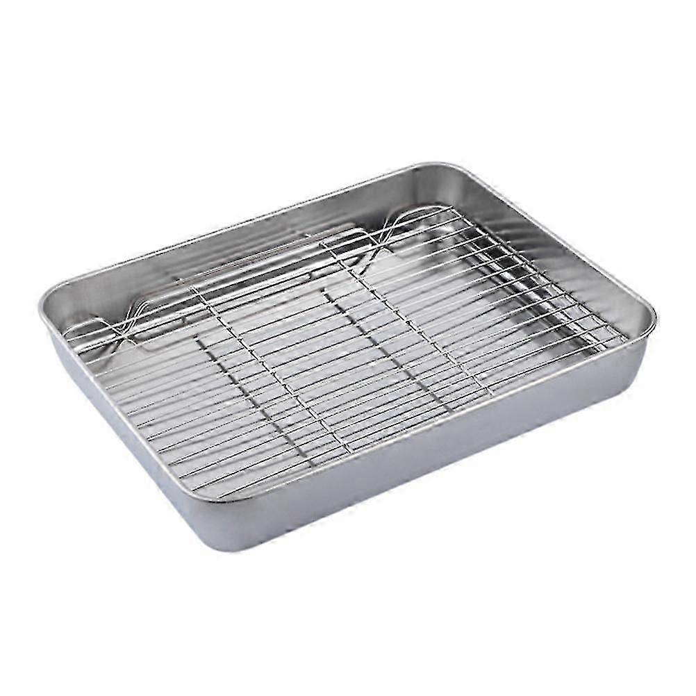 Metal Tray Cookie Sheet Rack Bbq Tray Rectangular Baking Tray Cake Cooling Rack Grid Net Baking Tray Premium Baking Pan