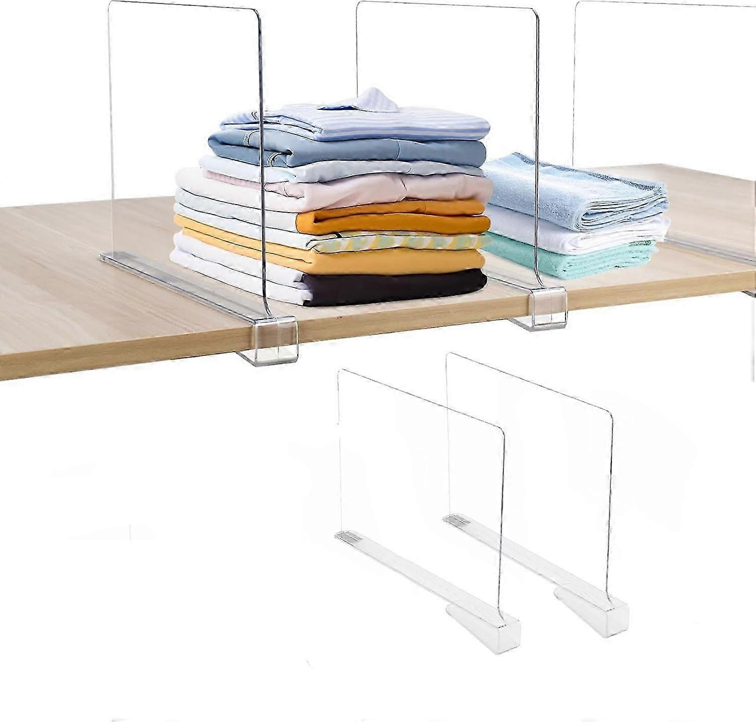 2-piece transparent acrylic shelf set