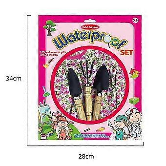 Kids Gardening Tool Set with Waterproof Apron, Iron Garden Toys for Children, Assorted Colors, Cultivate Hands-On Ability