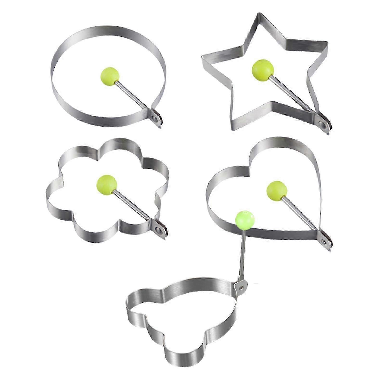 5pc Stainless Egg Pancake Shape Set
