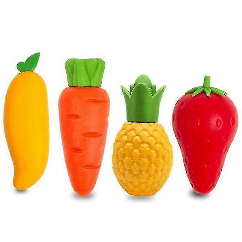 Oversized 3D Fruit Erasers Set