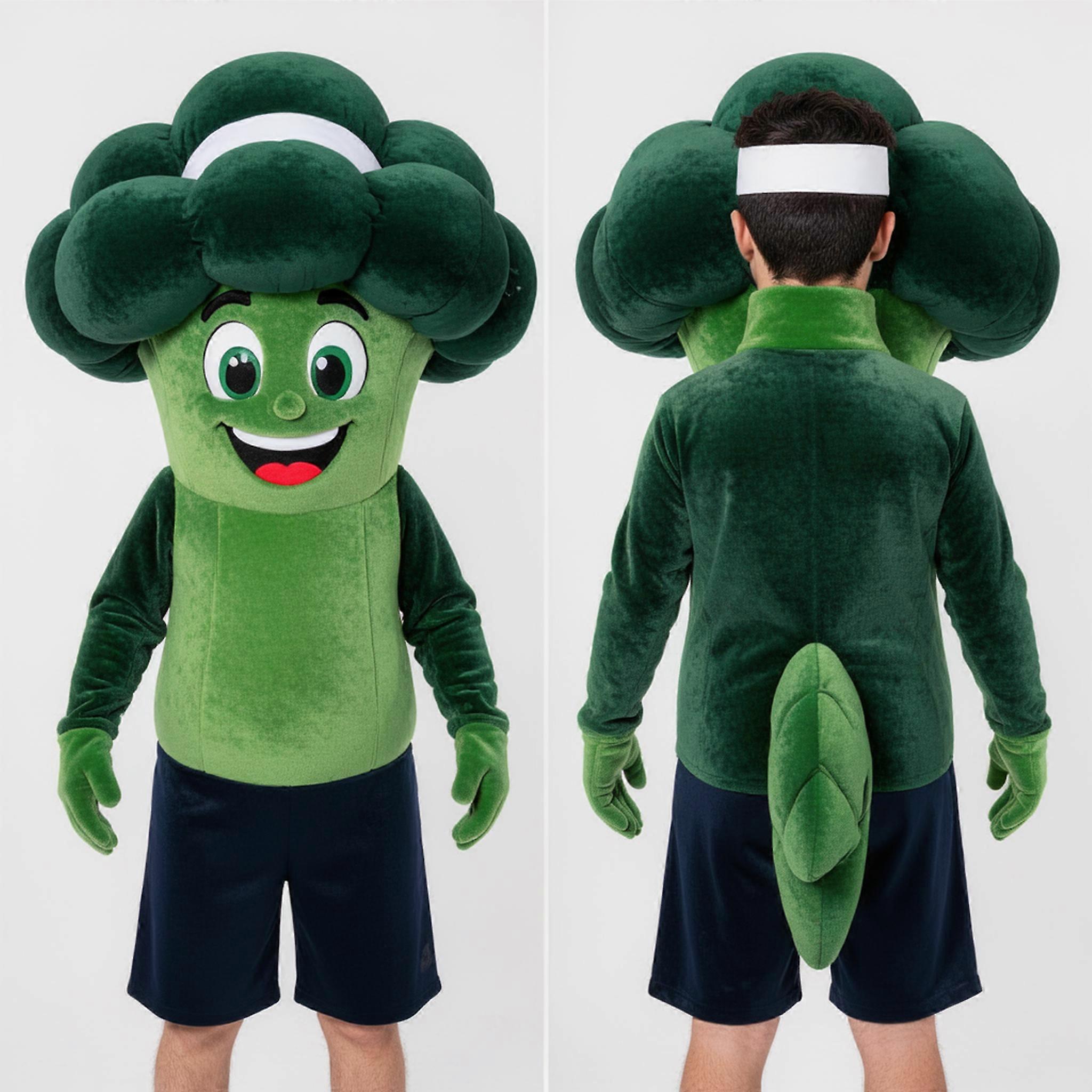 MASTICOT Navy Green Velvety Broccoli Mascot