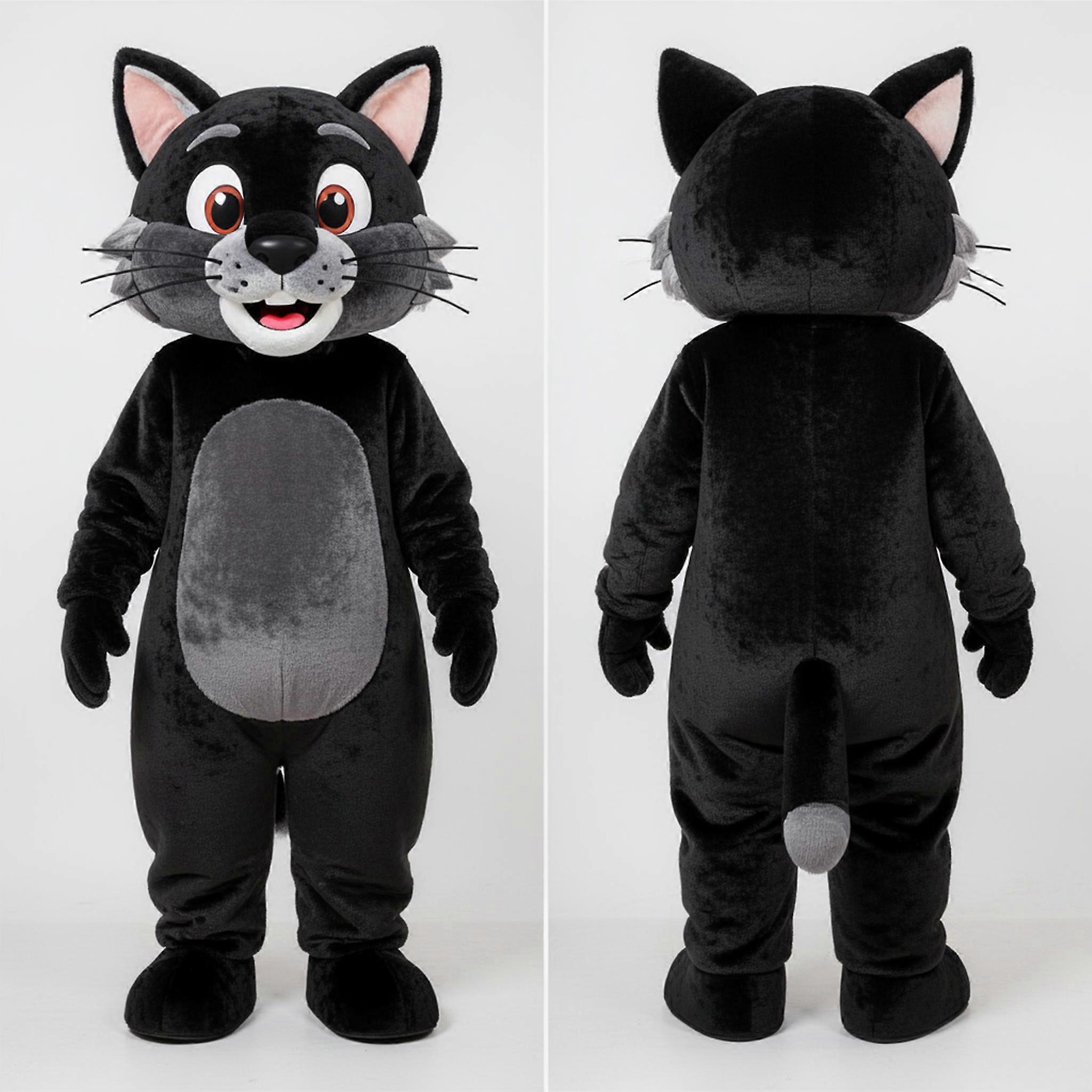 MASTICOT Midnight Black Cartoon Bobcat Mascot