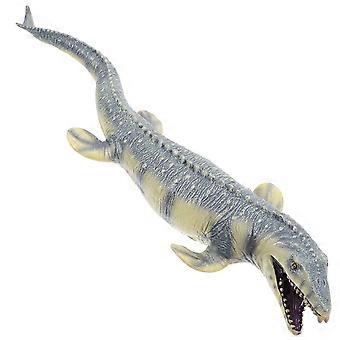Simulatie dinosaurusfiguurtje Mosasaurus model voor decoratie, 2 stuks, grijs