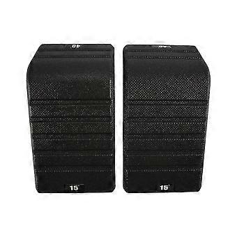 2-delige Squat Wedge Block, antislip, professioneel hellingsbord voor squats, kuitverhogingsblok, yoga wedge-uitrusting, zwart