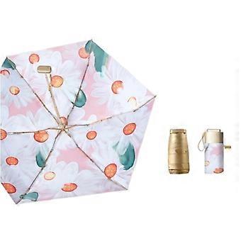 Compact Travel Umbrella with UV Protection Canopy, DoubleLayer Folding Design, Manual Open