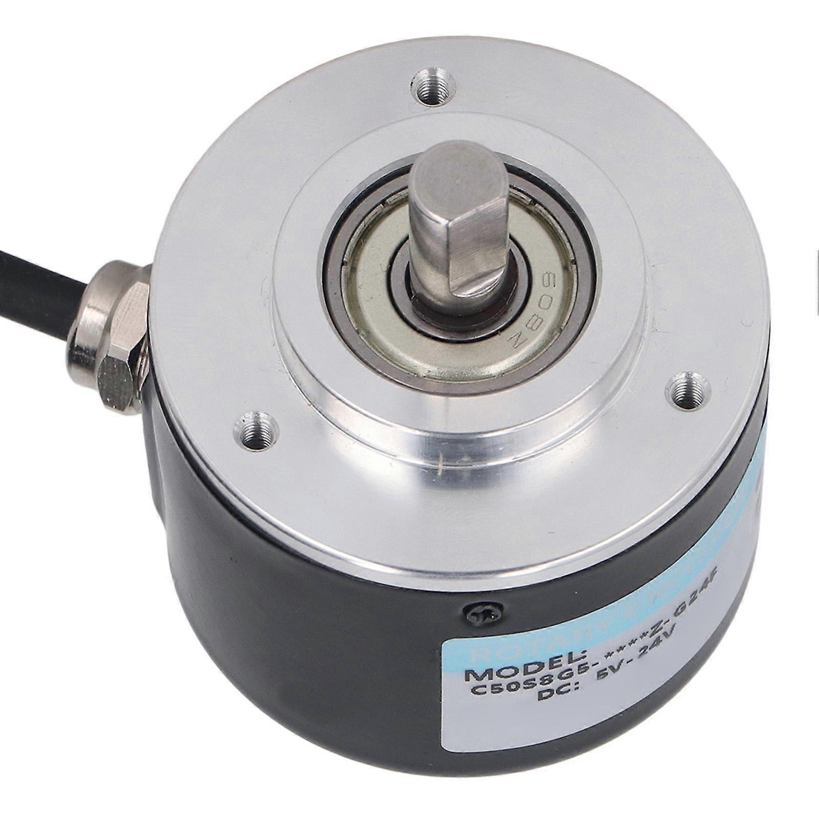 PNP Incremental Encoder IP50 50mm Outer Diameter 2 Phase Incremental Encoder for Intelligent Control DC5‑24V 2000P/R