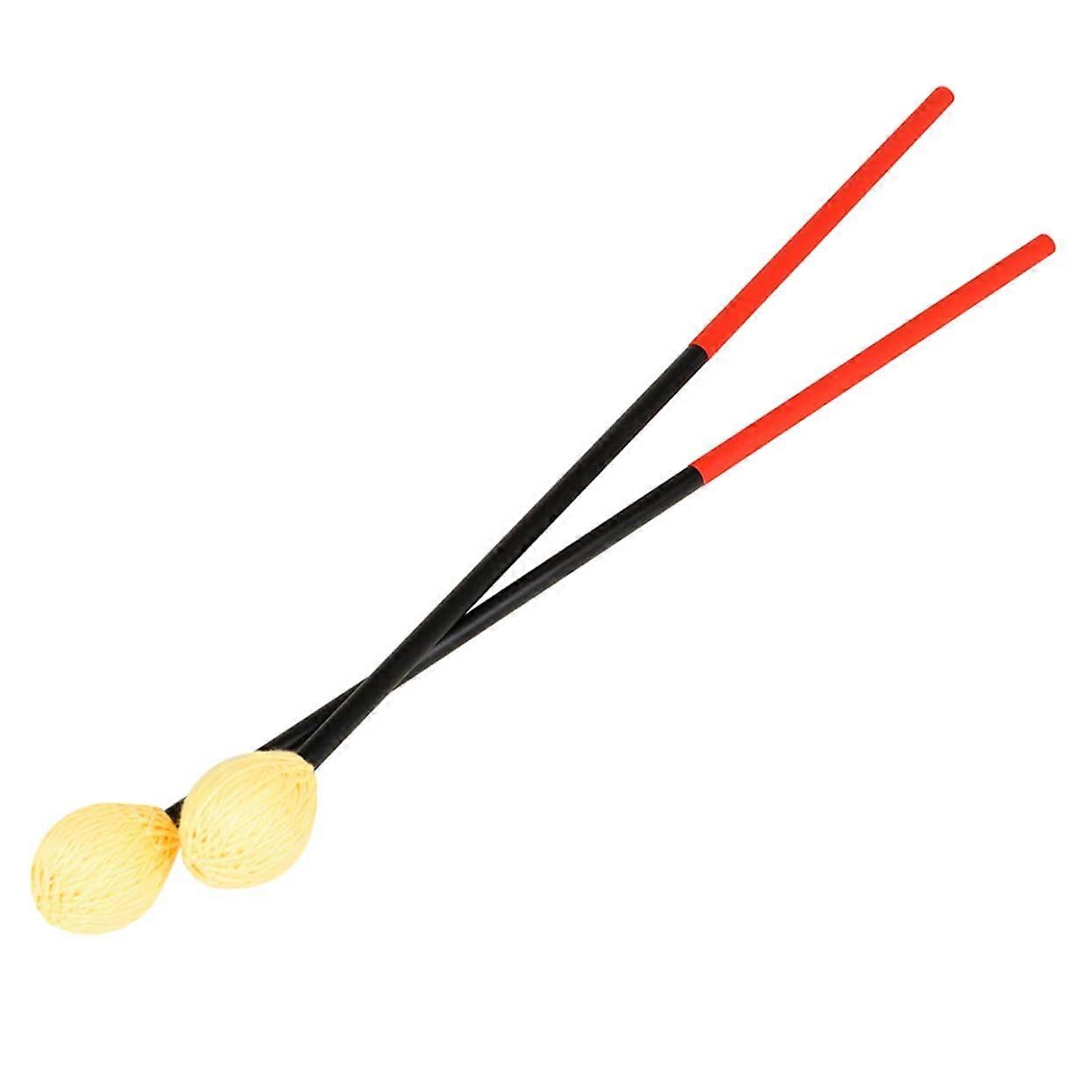 Yellow Xylophone Mallets Set 2Pcs Lightweight Balanced Design for Marimba Students Practice