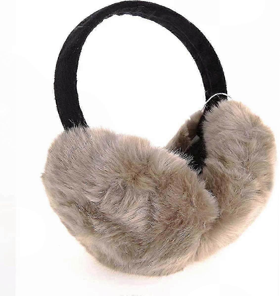 Foldable Winter Earmuffs for Adults, Brown