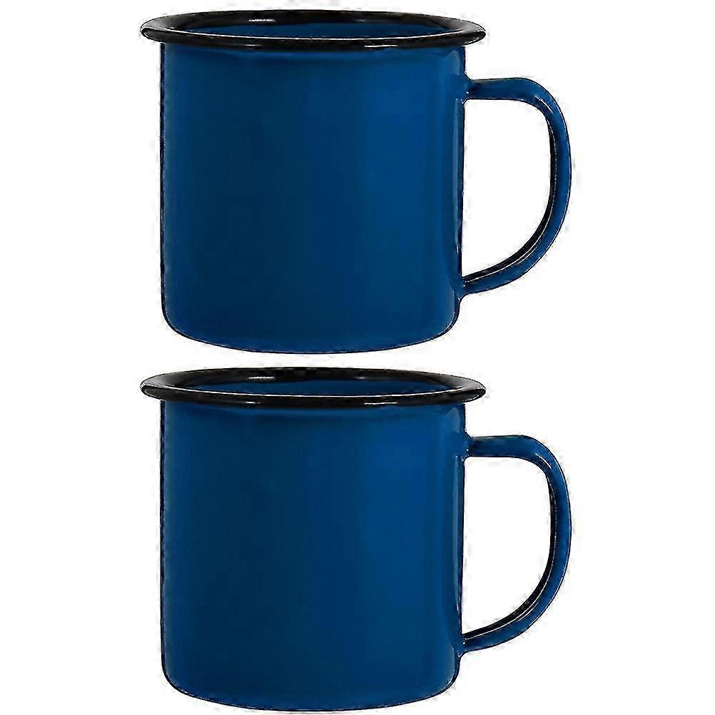 Durable Enamel Drinking Cups 2 Pack