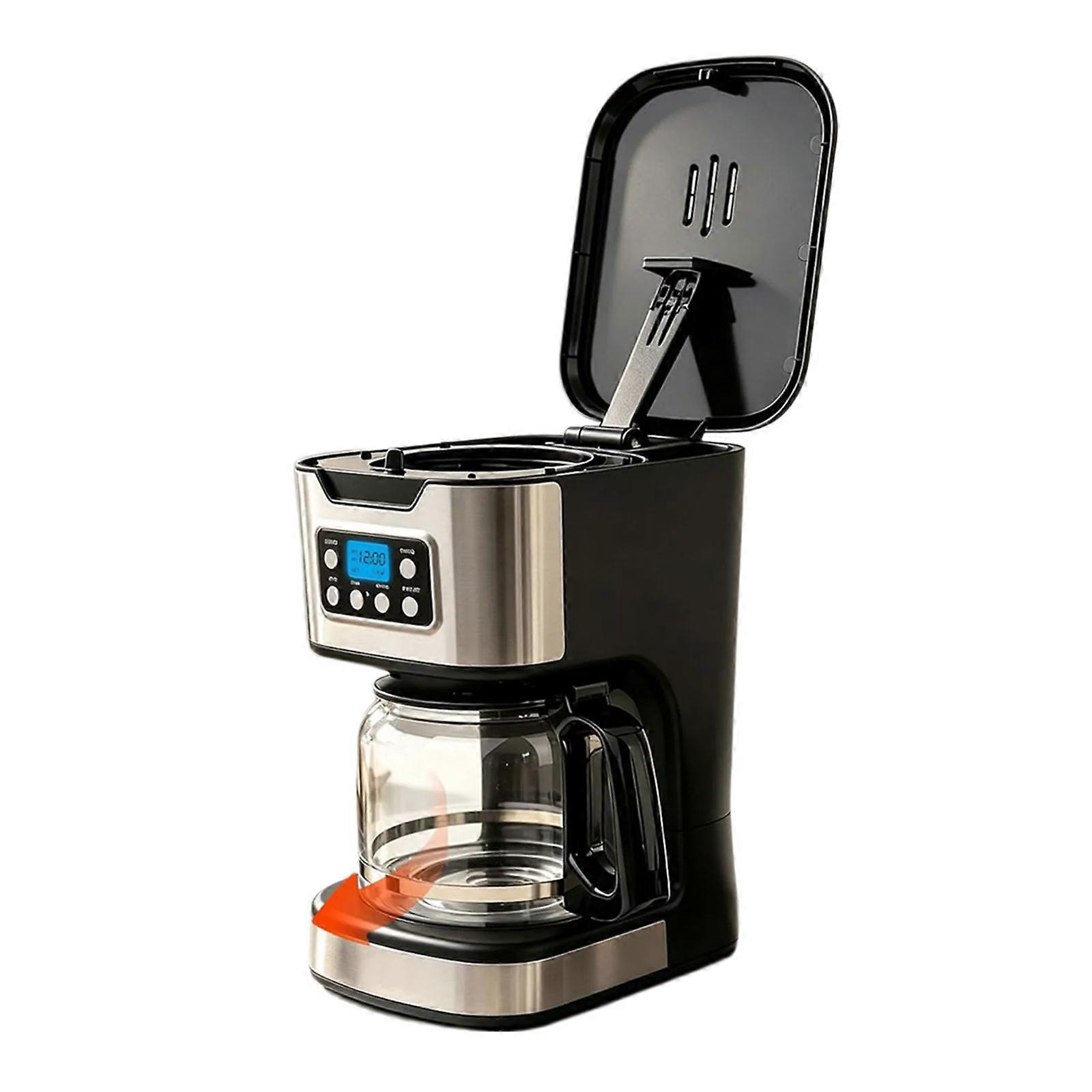 Coffee Maker with Clear Glass Server, Automatic Keep-Warm Function, Digital Timer Panel, 11-15-Cup Batch Brewing Capacity, and 220 V Power Multicolor