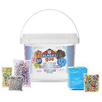 Elmer's Glue Premade Glassy Clear Slime with 5 Sets of Slime Add-Ins 3 lb Bucket