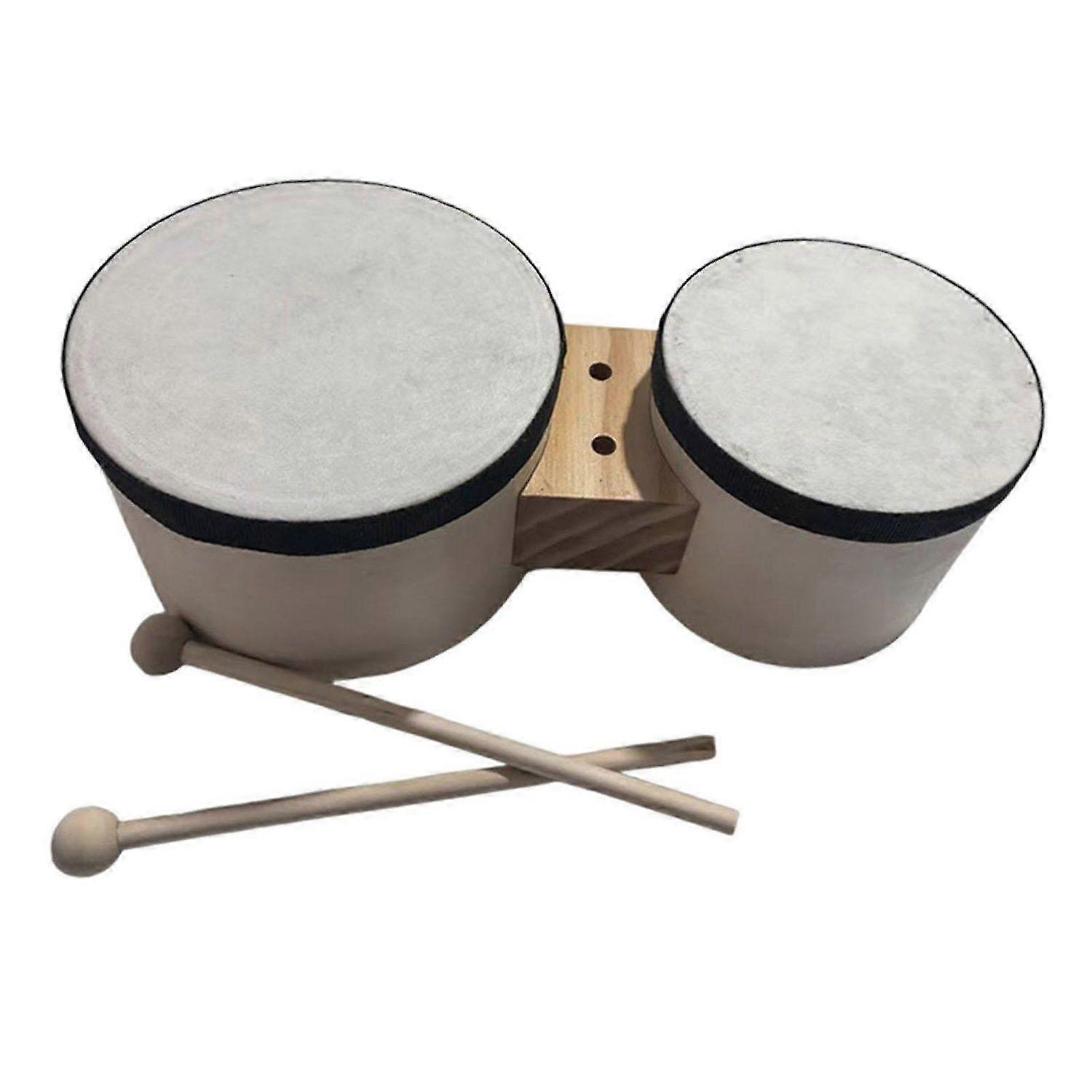 Compact 5 6 Inch Wooden Bongo Set