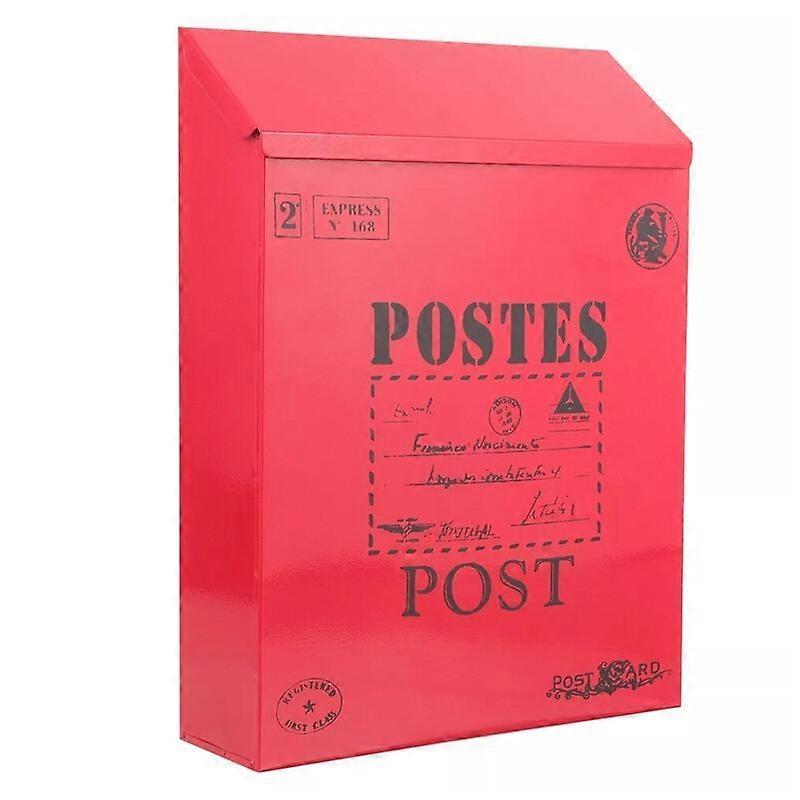 Sturdy Iron Lockable Wall Post Box