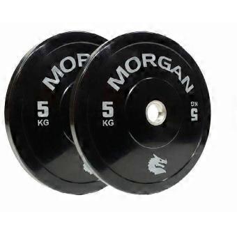 Durable Morgan Olympic Bumper Plates 5kg Pair for Strength Training