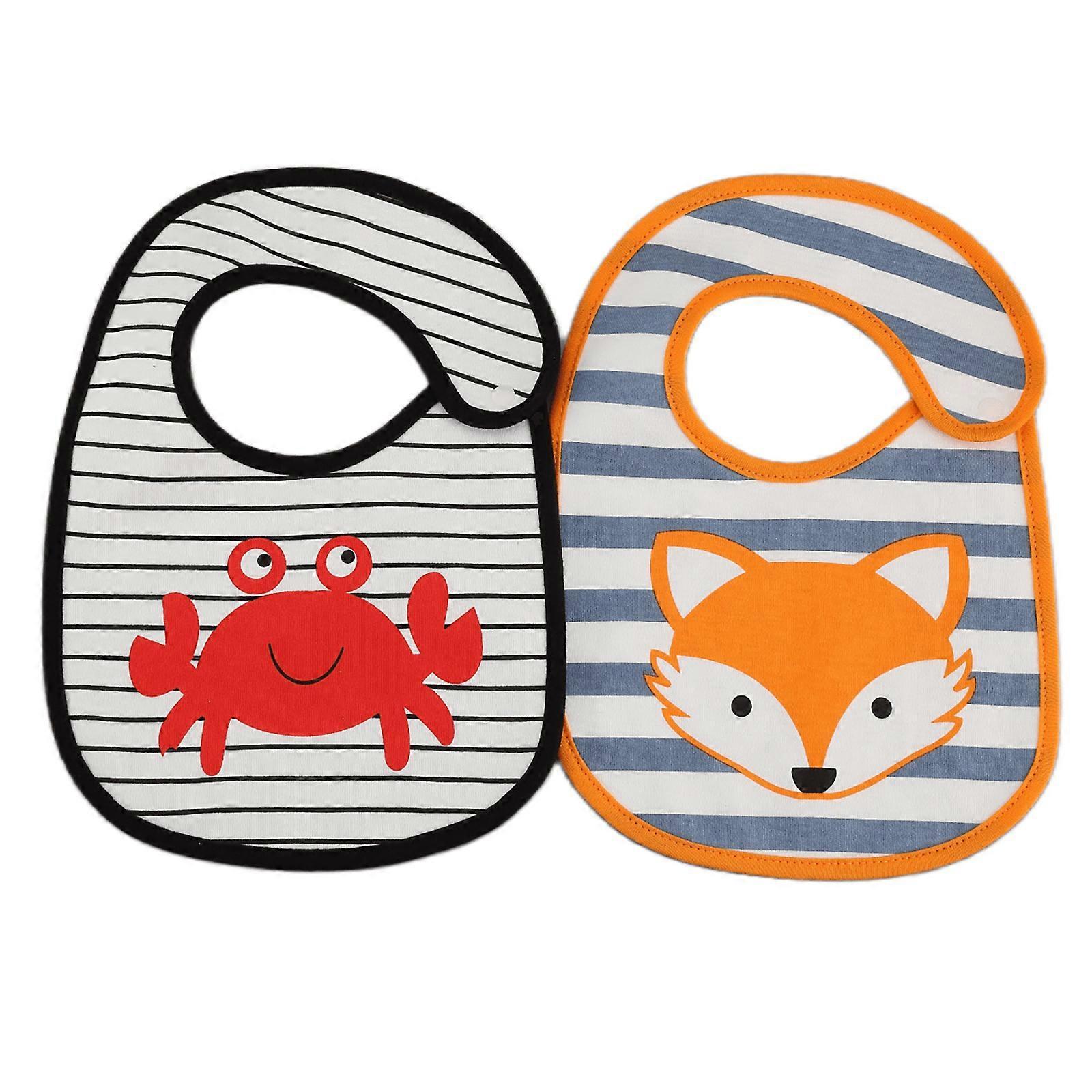 Cotton Drool Bibs with Snap Adjustment