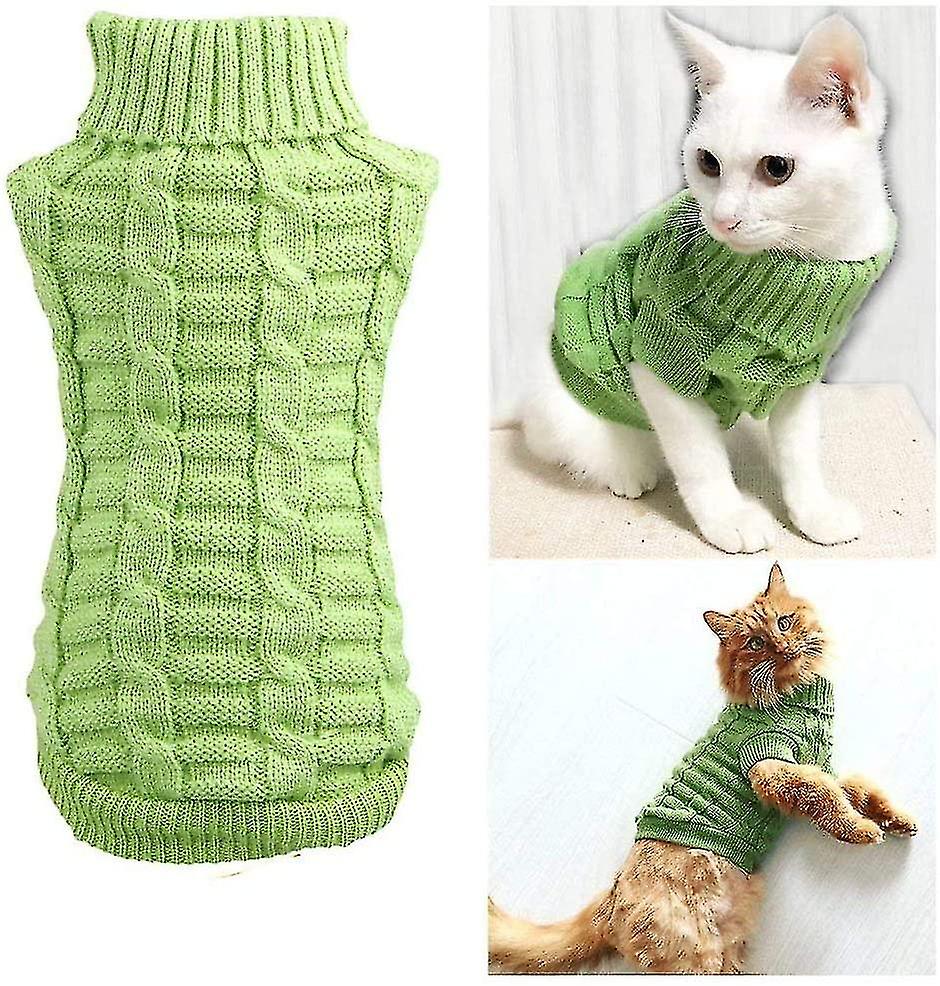 Pet Cat Sweater Kitten Clothes For Cats Small Dogs,turtleneck Cat Clothes Pullover Soft Warm,fit Kitty,chihuahua,teddy,poodle,pug
