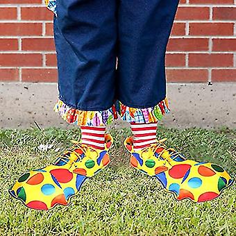 Poluka Chaussures de clown pour Halloween - Costume de clown - Grandes chaussures de clown arc-en-ciel - Accessoires de fête pour carnaval, cosplay Poluka Chaussures de clown pour Halloween - Costume de clown - Grandes chaussures de clown arc-en-ciel - Accessoires de fête pour carnaval, cosplay