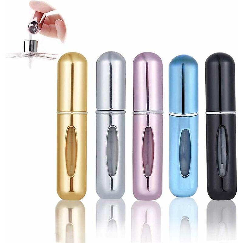 5 Pack 5ml Refillable Perfume Atomizer, Mini Travel Portable for Man or Woman on Trip or Party
