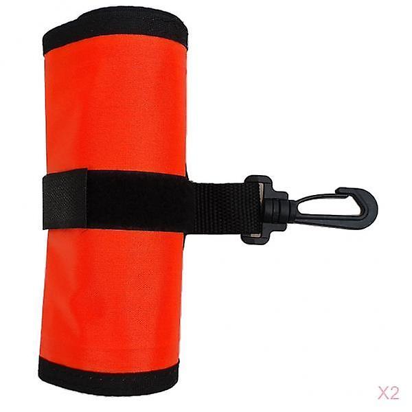 2 Pcs 4Ft Scuba Diving Surface Marker Buoy SMB Underwater Buoy Float Orange