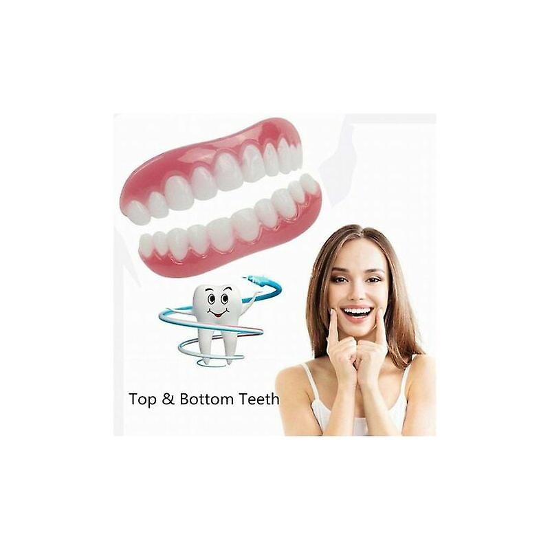 2 sets of dentures, upper and lower dentures, natural and comfortable, protect teeth and restore a confident smile