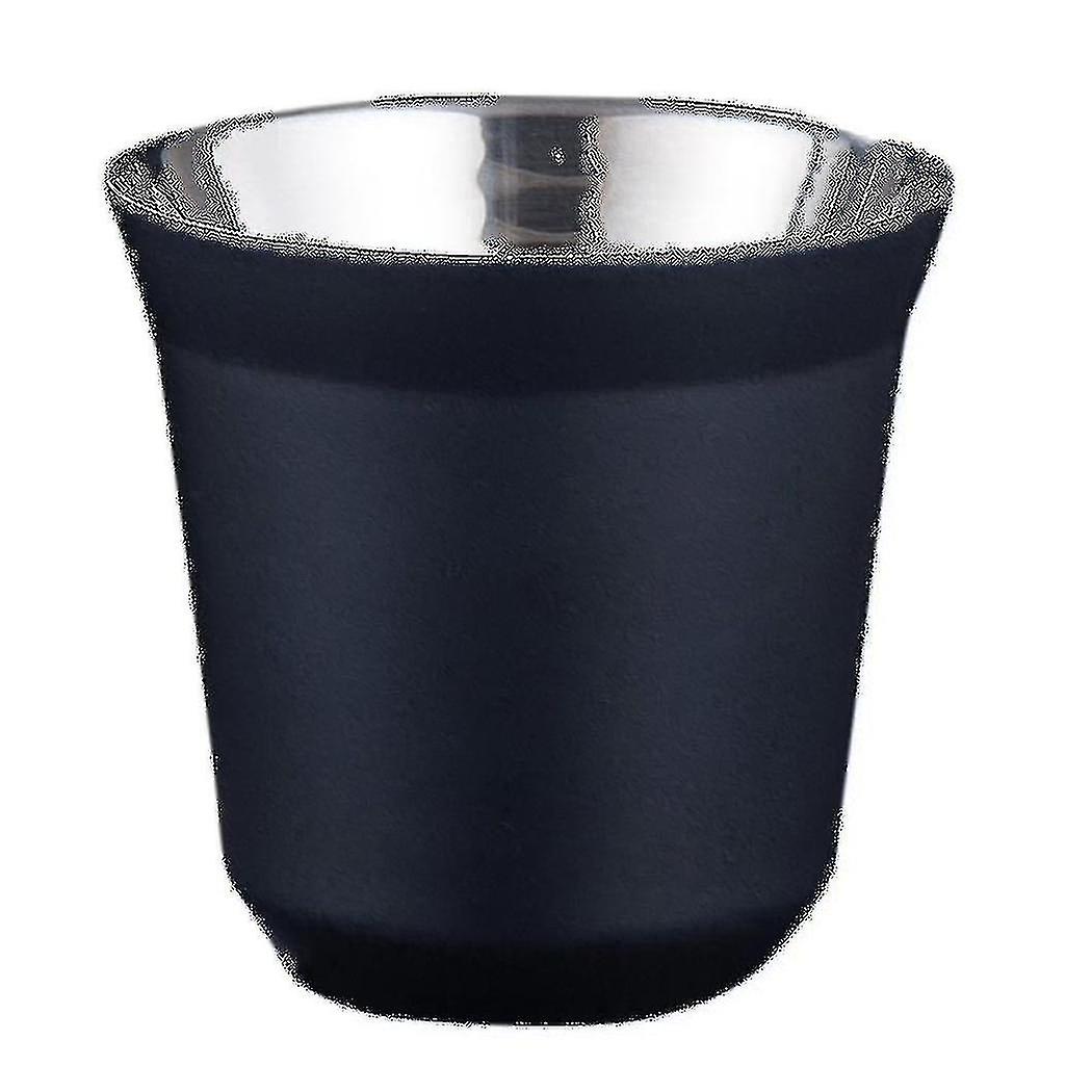 80ml Double Wall Stainless Steel Espresso Cup Insulation For Pixie Coffee Cup Capsule Shape Coffee