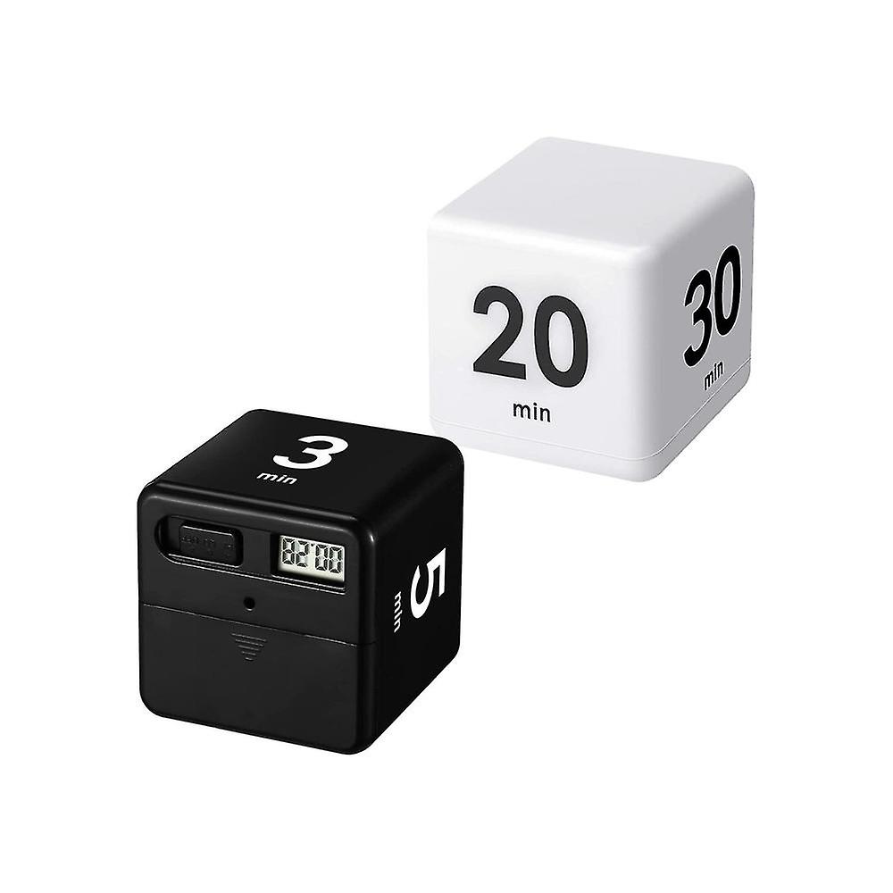 2pcs Cube Timers Gravity Sensor Flip Timer Kitchen Timer For Time Management And Countdown 1-3-5-10