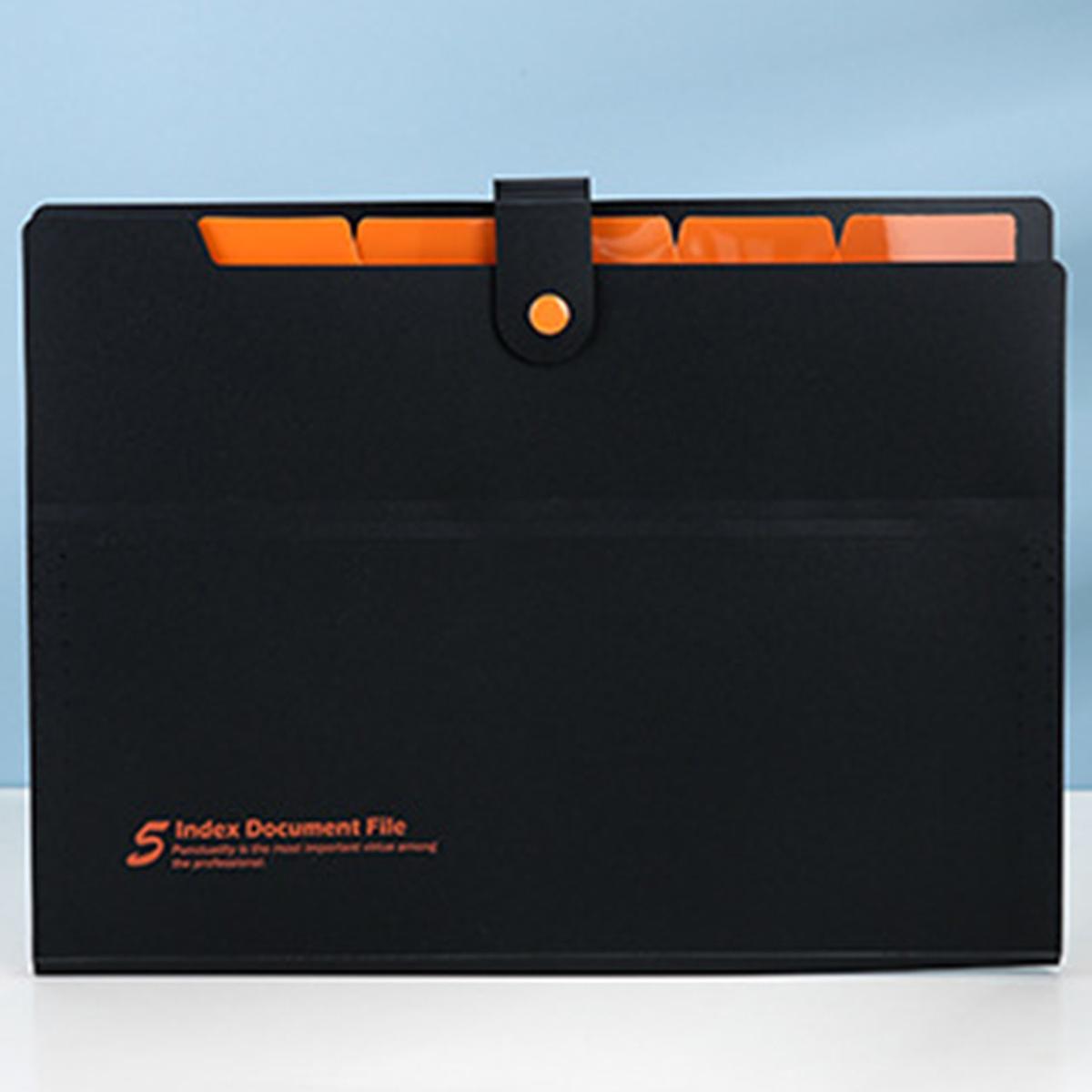Organize Your Life With Our 7-layer Minimalist Expanding File Folder - Large Capacity  Letter Size  Black