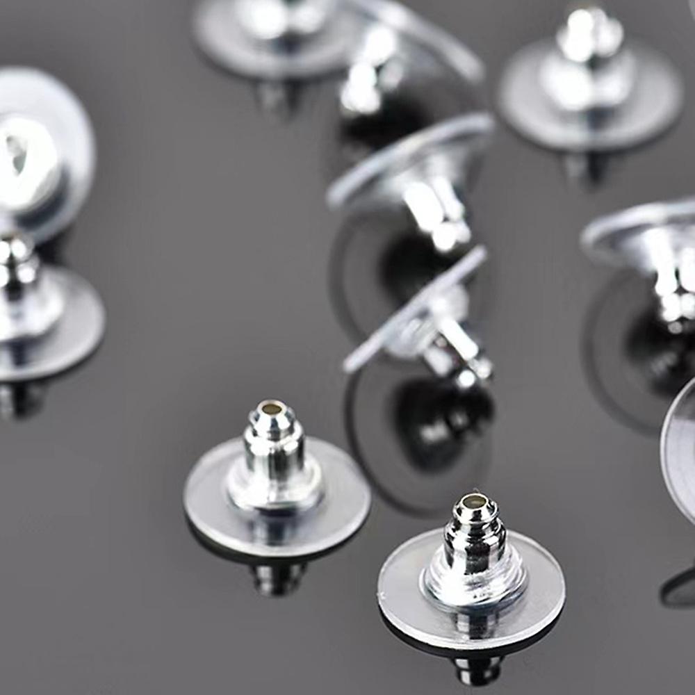 50pcs Color-preserving Electroplated Earring Backs - Diy Jewelry Accessories For Anti-lost & Slip-off Ear Studs