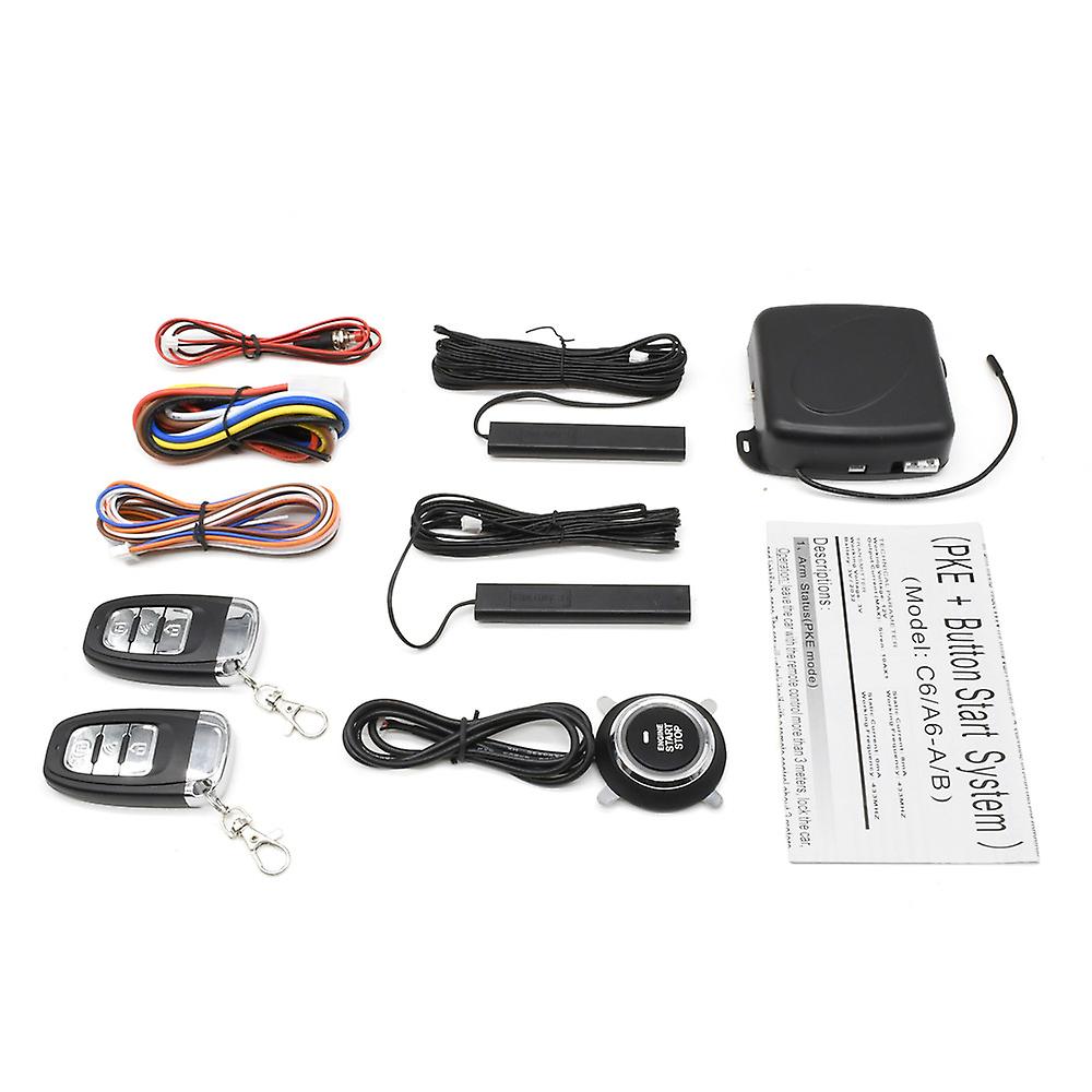 12v Universal Car Keyless Entry System Engine Start Alarm System One-button Start/stop System Remote Starter Stop Accessories