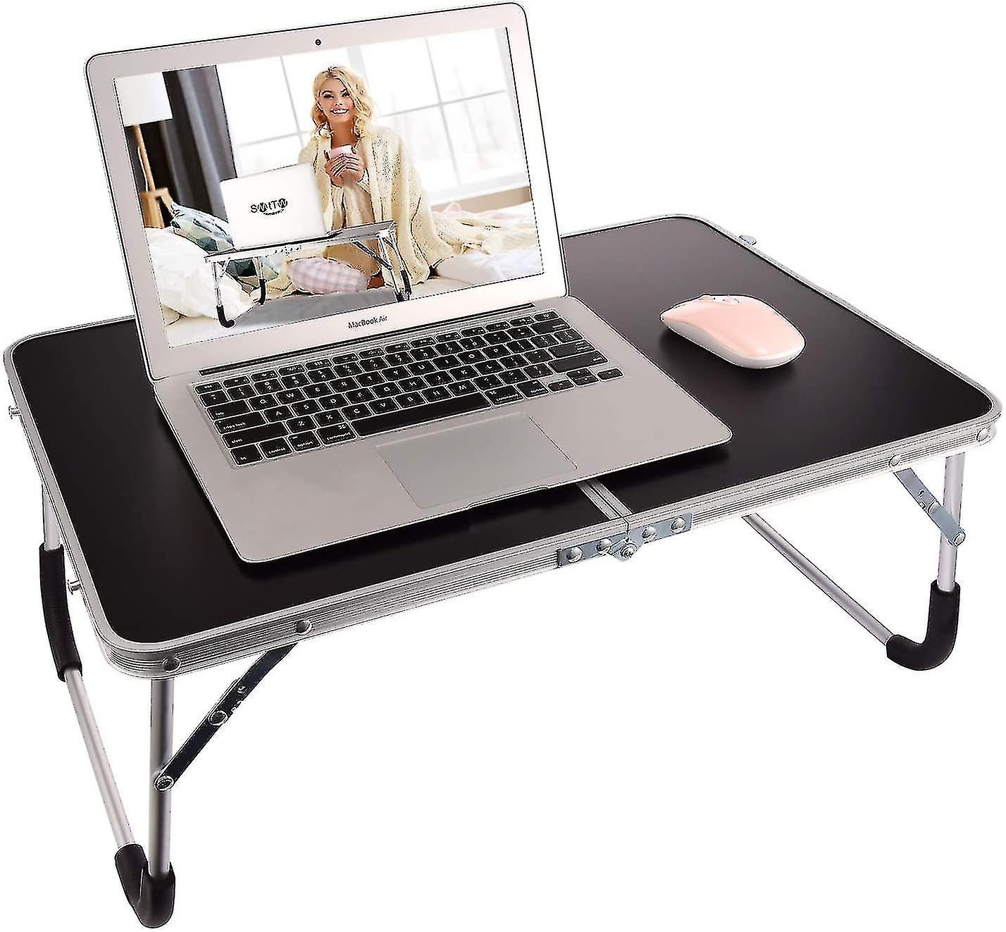 Laptop Bed Table, Notebook Stand, Breakfast Tray For Eating,61x42x27cm