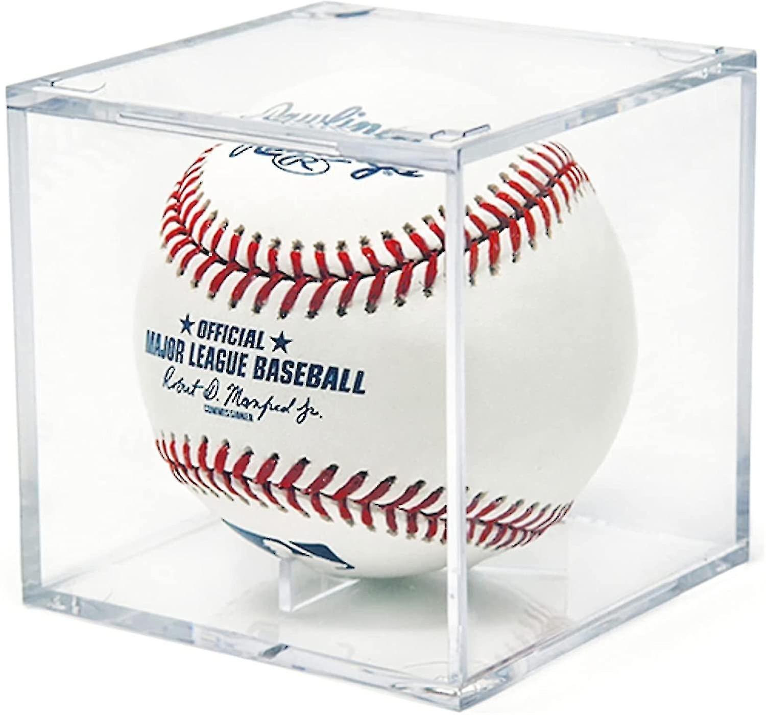 Baseball Display Case, Uv Protected Acrylic Cube Baseball Holder, Square Clear Box, Sports Official