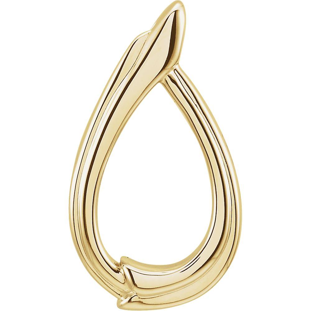 14Kイエローゴールドフリーフォームペンダントネックレス-女性用ペンダント - 3.9グラム