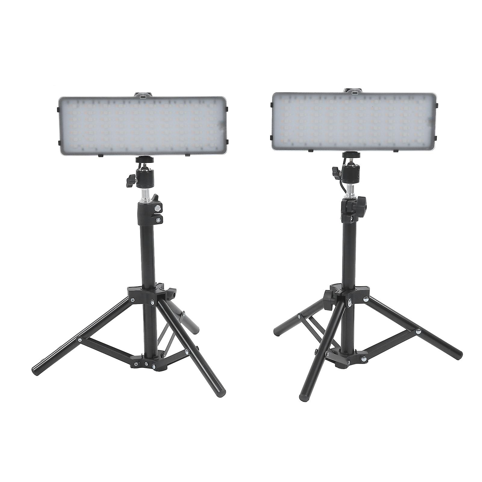 Dimmable RGB LED Video Light with Adjustable Tripod Stand - USB Powered for Studio & Streaming