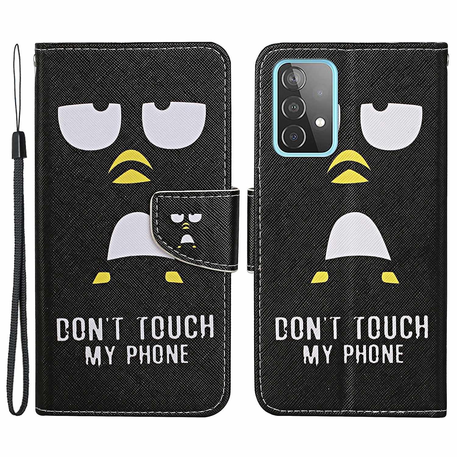 Flip Wallet Case Cross Texture Stand Protective Shell with Strap for Samsung Galaxy A53 5G