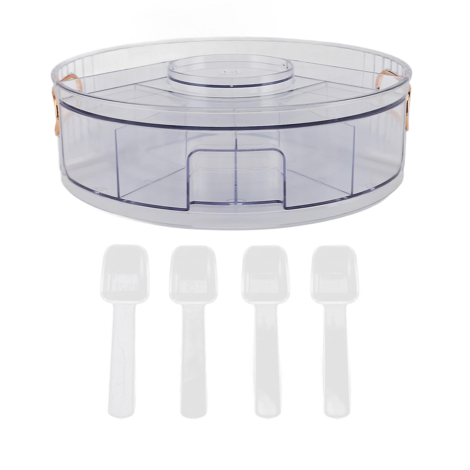 Spinning Spices Racks Multifunctional Pp Space Saving Turntable Condiments Organizer For Kitchen Desktop