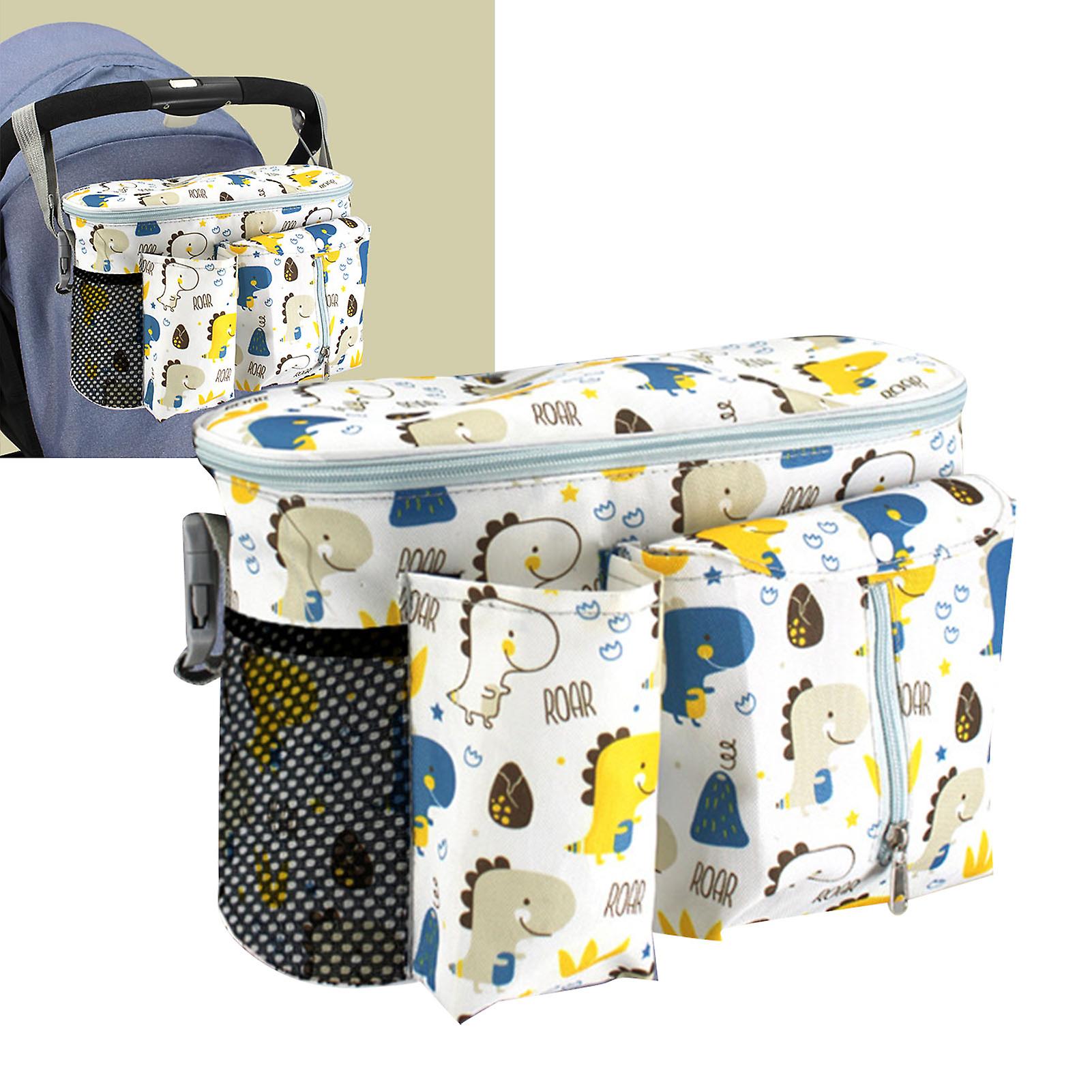 Baby Stroller Organizer Large Capacity Portable Oxford Cloth Convenient Practical Stroller Pouch for Outdoor Type4 and Side Pocket