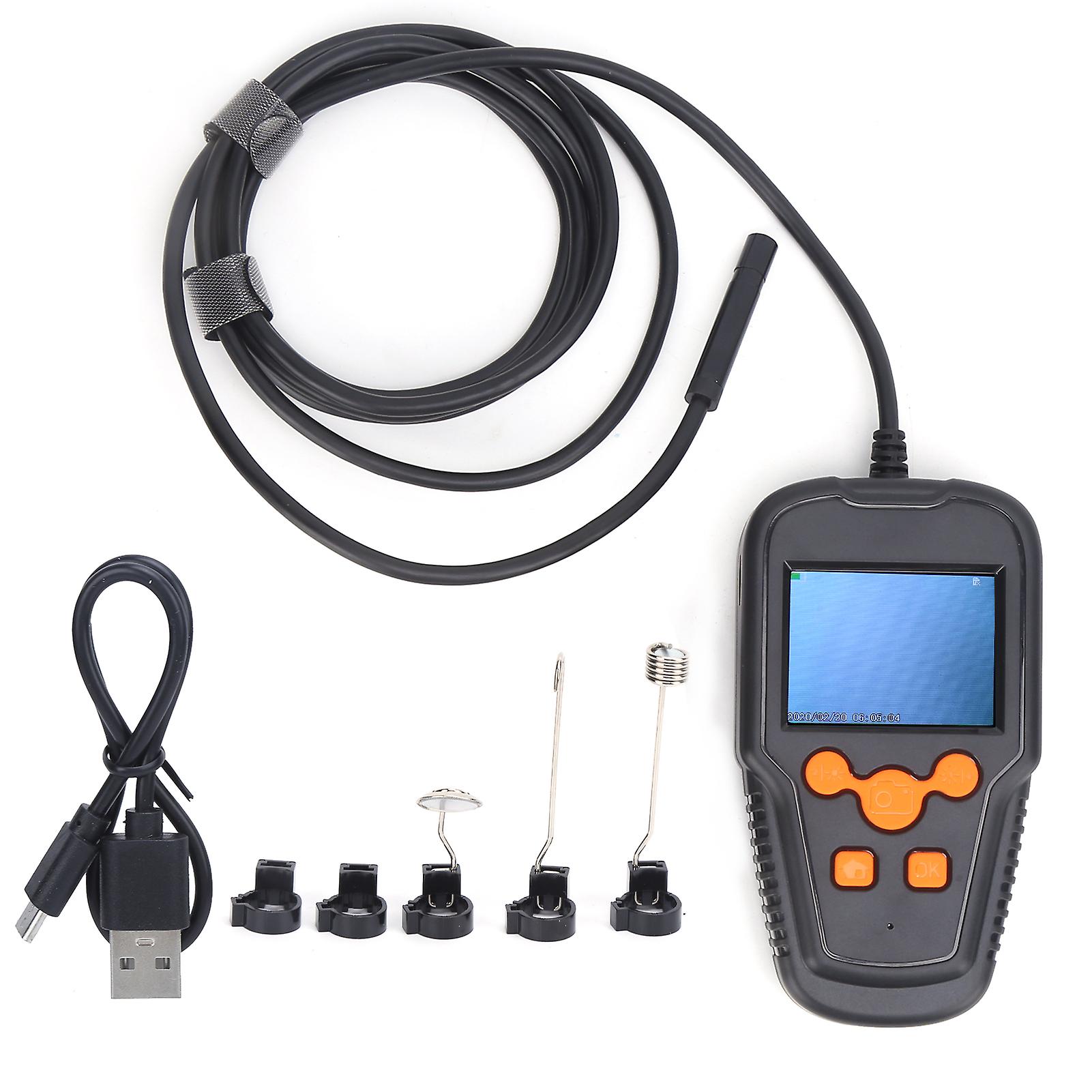 P60A HD Portable Waterproof Industrial Endoscope with 2.4 Inch Screen 1080P