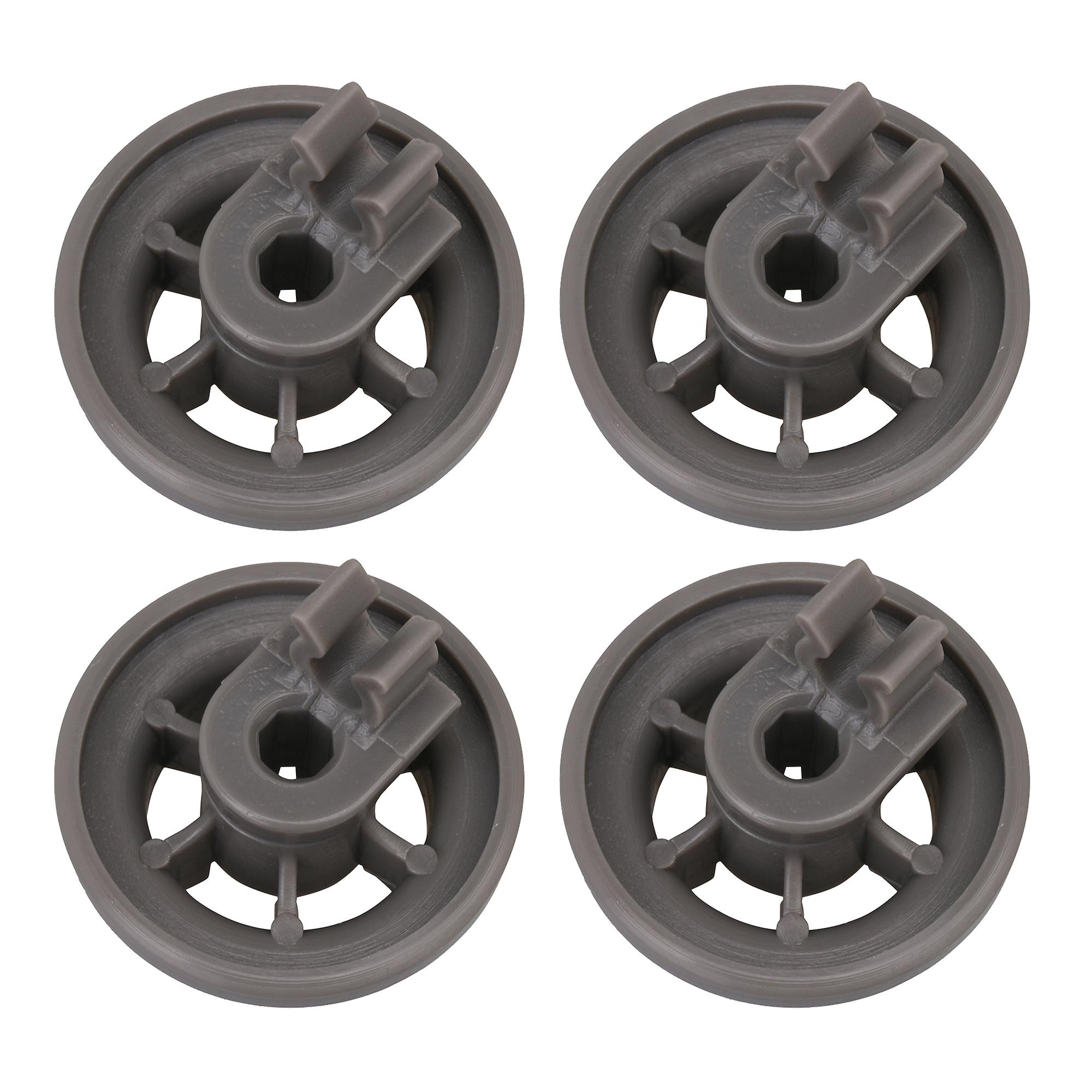 4 Pieces Gray Plastic Dishwasher Lower Roller Wheel 4581DD3003B 36x26mm