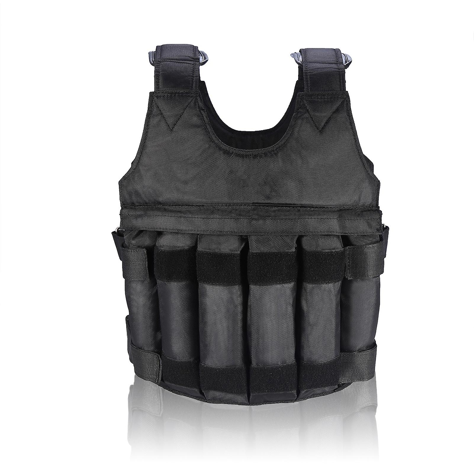 Adjustable 50KG Weight Vest for Exercise Training, Fitness Workout Vest with Maximum Loading Capacity for Strength and Endurance Training