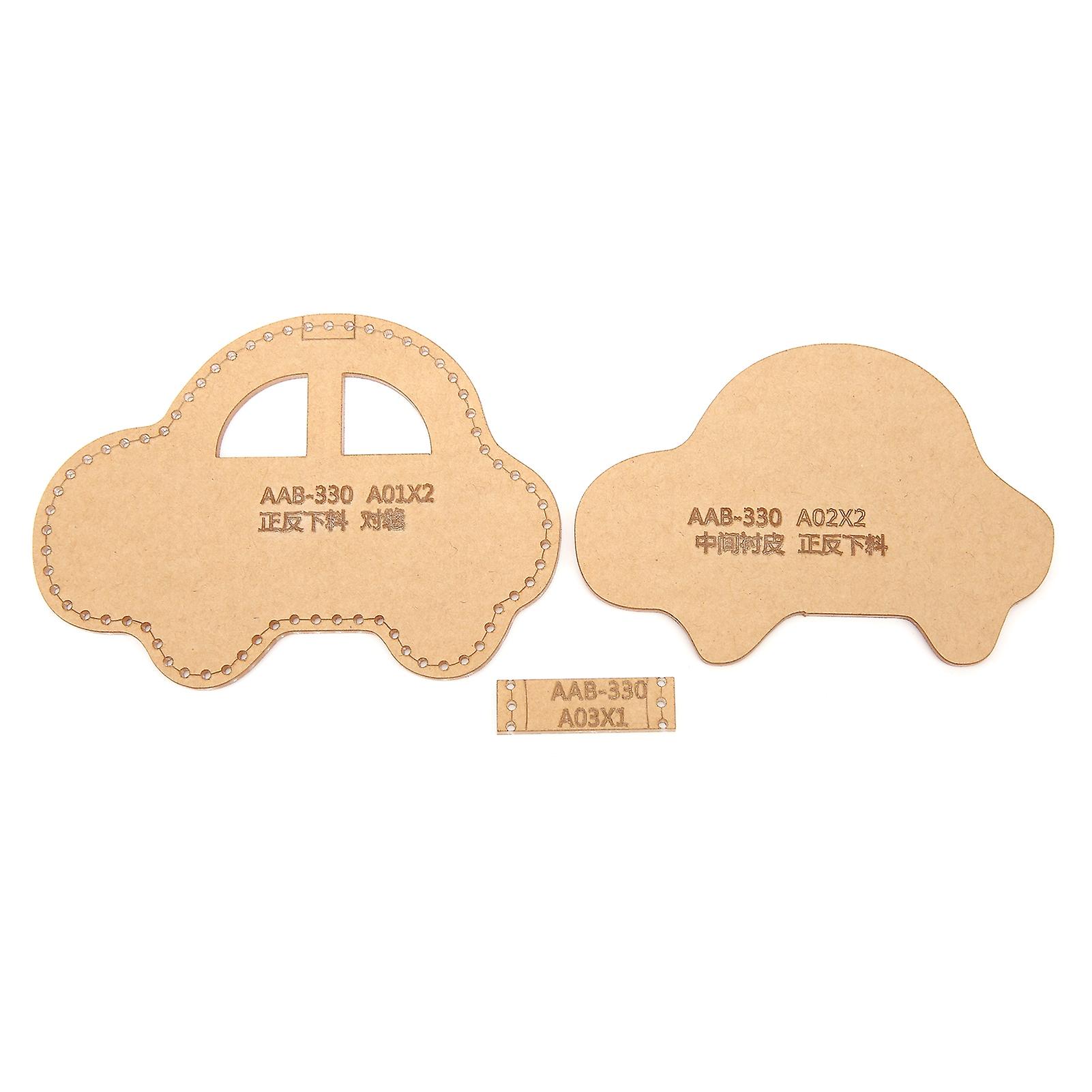 Car Shaped Keychain Template: DIY Acrylic Pattern for Handmade Leather Goods