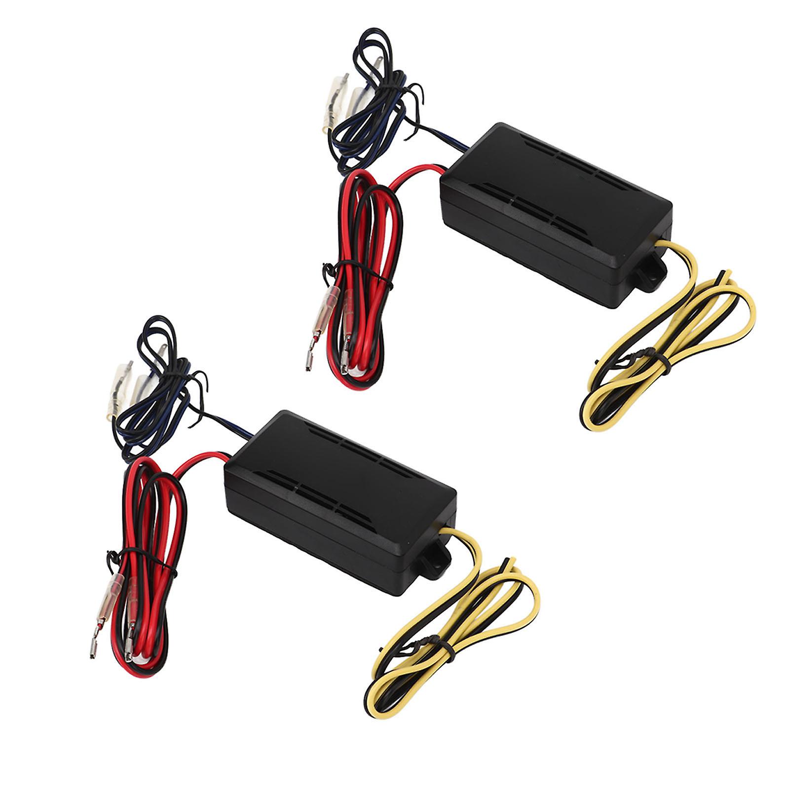 2 Pcs 2 Way Speaker Crossover Car Audio Passive Frequency Divider 12V Improve Bass Sag Sound Enhancement Tool 